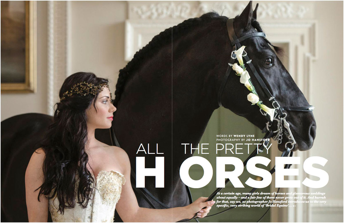 Somerset Bridal Equine photoshoot featured in Vow magazine!
