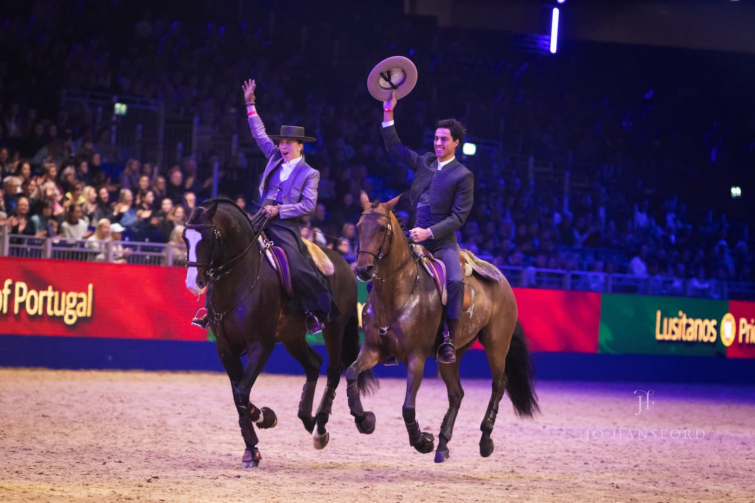 Pride of Portugal performance Lusitano horses at London International horse show